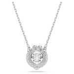 Dragon & Phoenix pendant Dragon’s claw, White, Rhodium plated