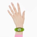 Dulcis cuff Octagon cut, Green, 18K gold finish - Image 2