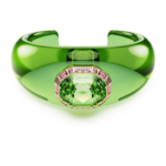 Dulcis cuff Octagon cut, Green, 18K gold finish