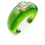 Dulcis cuff Octagon cut, Green, 18K gold finish - Image 4