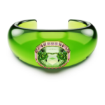 Dulcis cuff Octagon cut, Green, 18K gold finish - Image 7