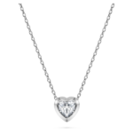 Eternity pendant Lab-grown diamonds 0.5 ct tw, Heart shape, Sterling silver