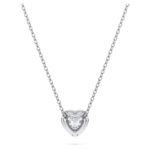 Eternity pendant Lab-grown diamonds 0.5 ct tw, Heart shape, Sterling silver - Image 5