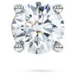 Eternity stud earring Lab-grown diamonds 0.5 ct tw,  Single, Round shape, 18K white gold