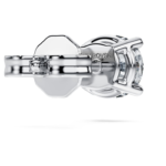 Eternity stud earring Lab-grown diamonds 0.5 ct tw,  Single, Round shape, 18K white gold - Image 5