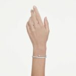 Fresh bangle Round cut, White, Rhodium plated - Image 2