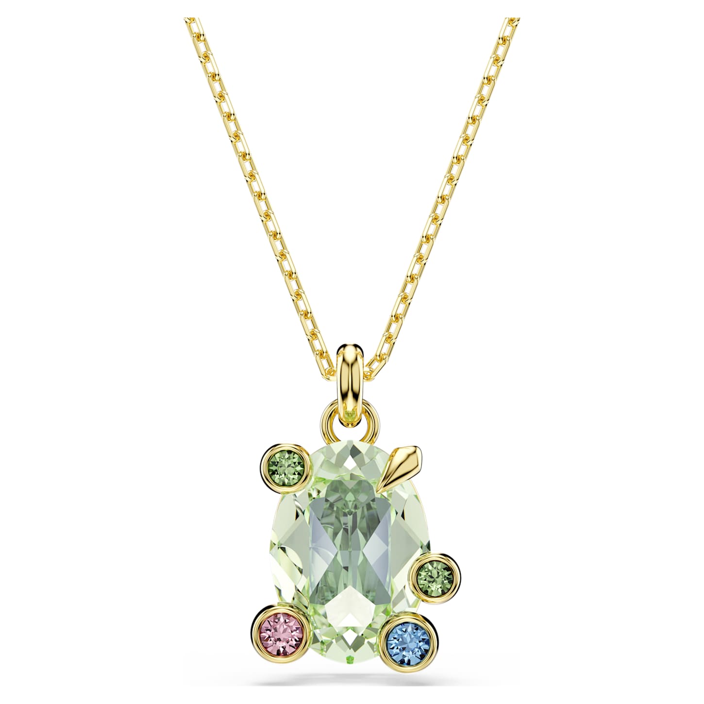 Gema pendant Mixed cuts, Multicoloured, 18K gold finish