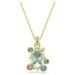 Gema pendant Mixed cuts, Multicoloured, 18K gold finish - Image 7