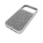 High smartphone case Flat Back crystals, iPhone® 17 Pro, Silver Tone - Image 2