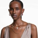 Hyperbola pendant Crystal pearl, Heart, White, Gold-tone plated - Image 6
