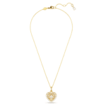 Hyperbola pendant Crystal pearl, Heart, White, Gold-tone plated - Image 3