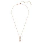 Hyperbola pendant Infinity, White, 18K rose gold finish - Image 3