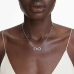 Hyperbola pendant Infinity, White, Rhodium plated - Image 2