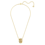 Hyperbola pendant Intertwined circles, White, 18K gold finish - Image 2