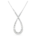 Hyperbola pendant Mixed cuts, Infinity, White, Rhodium plated - Image 8