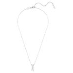 Hyperbola pendant Mixed cuts, Twist, White, Rhodium plated - Image 3
