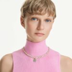 Idyllia charm Clover, Green, 18K gold finish - Image 2