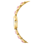 Idyllia Heart watch Crystal bracelet, Pink, Gold-tone finish - Image 6