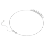 Idyllia necklace Mixed cuts, Snowflake, White, Rhodium plated - Image 5