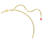 Idyllia pendant and brooch Pavé, Flower, Pink, 18K gold finish - Image 4
