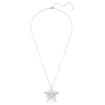 Idyllia pendant and brooch Star, White, Rhodium plated - Image 2