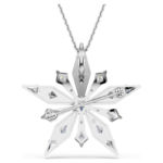 Idyllia pendant and brooch Star, White, Rhodium plated - Image 5