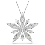Idyllia pendant and brooch Star, White, Rhodium plated - Image 6