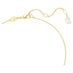 Idyllia pendant Crystal pearl, Mixed cuts, Flower, Multicoloured, 18K gold finish - Image 5