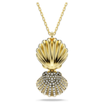 Idyllia pendant Crystal pearl, Shell, White, 18K gold finish - Image 6