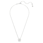 Idyllia pendant Mixed cuts, Snowflake, White, Rhodium plated - Image 3