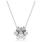Idyllia pendant Mixed cuts, Snowflake, White, Rhodium plated - Image 5