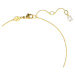 Idyllia pendant Octagon cut, Crystal pearl, Heart, Pink, 18K gold finish - Image 4