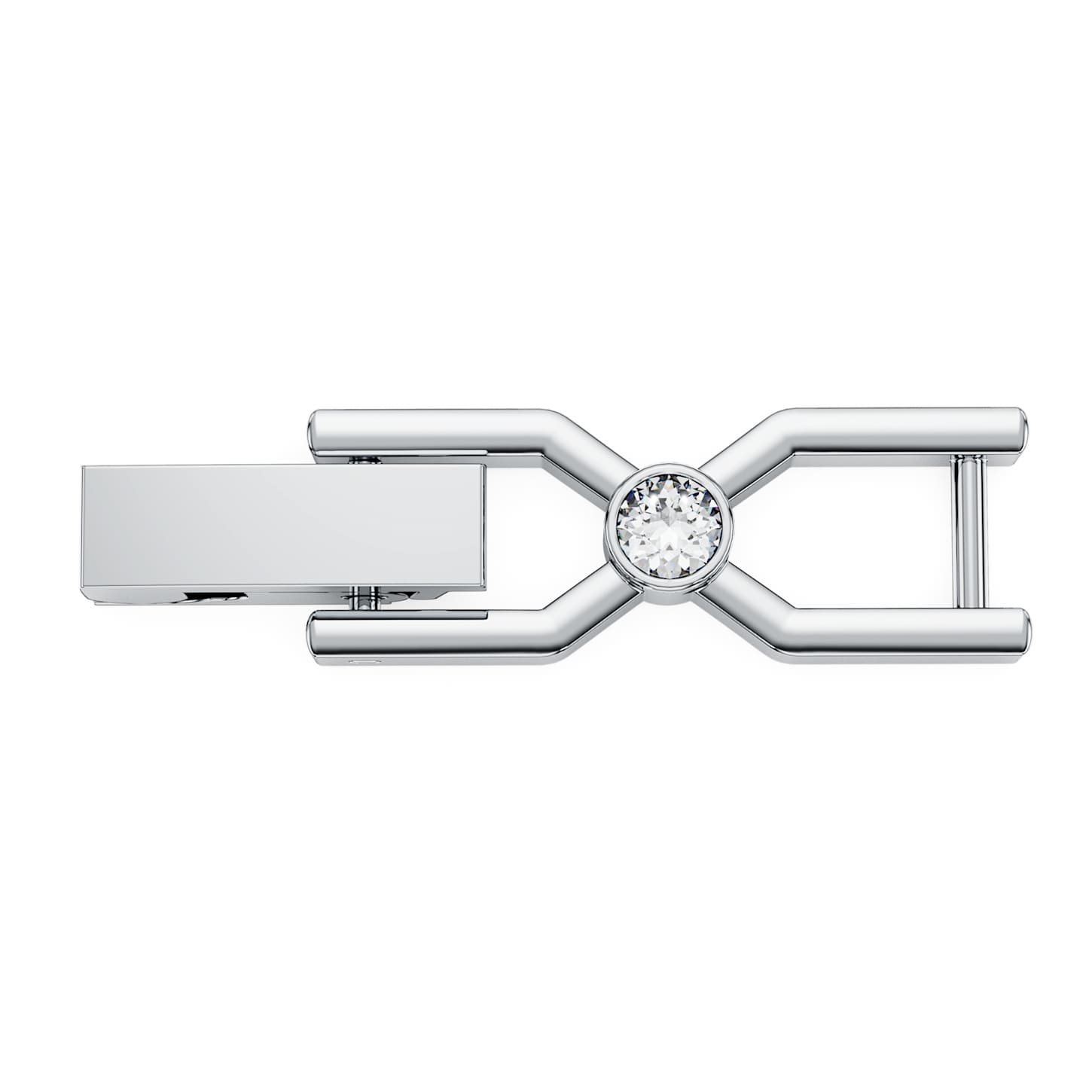 Imber Emily Tennis extender Round cut, Rhodium plated
