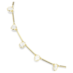 Imber necklace Magnetic closure, Mixed cuts, White, 18K gold finish - Image 3