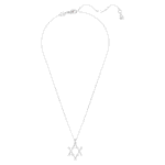 Insigne pendant Round cut, Star, White, Rhodium plated - Image 3