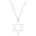 Insigne pendant Round cut, Star, White, Rhodium plated - Image 5