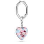 Key ring Heart cut, Heart, Multicolored, Rhodium plated - Image 3
