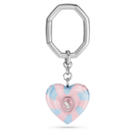 Key ring Heart cut, Heart, Multicolored, Rhodium plated - Image 4