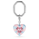 Key ring Heart cut, Heart, Multicolored, Rhodium plated - Image 5