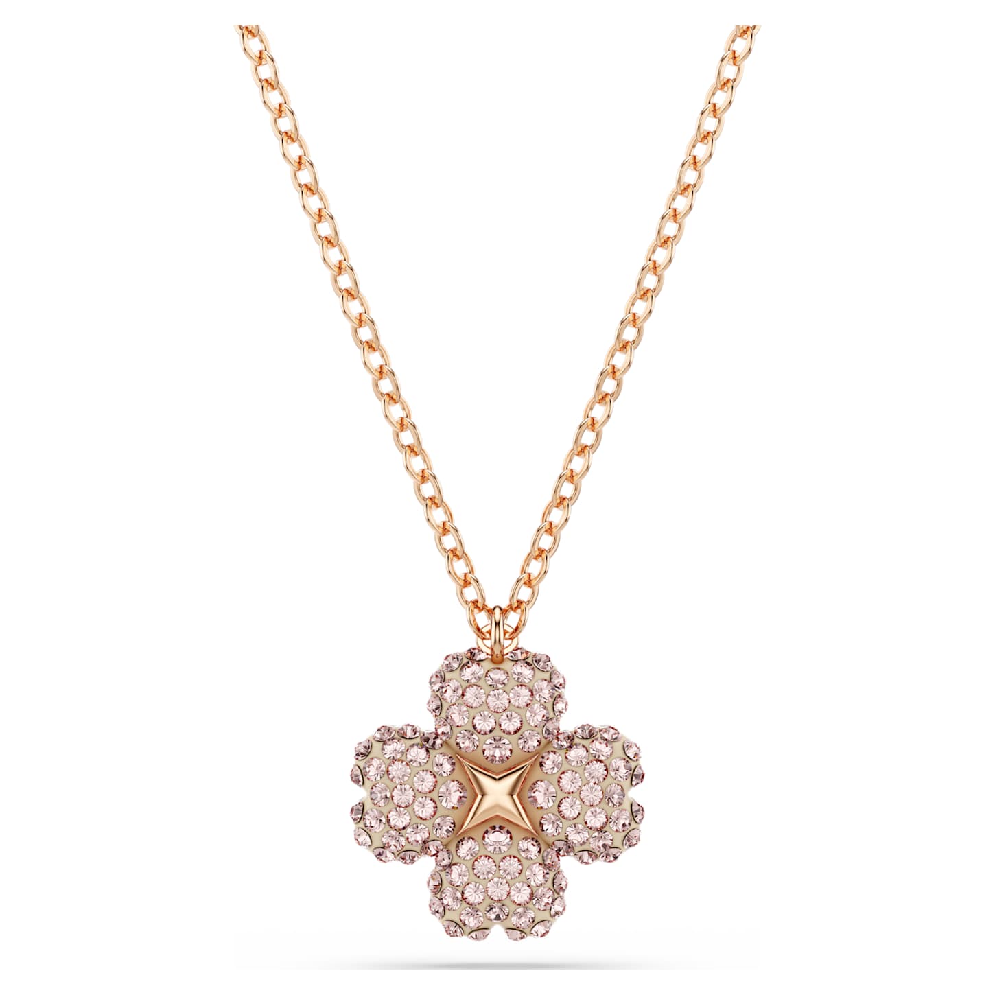 Latisha pendant Flower, Pink, 18K rose gold finish