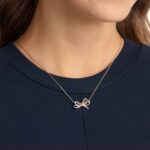 Lifelong Bow pendant Bow, White, Mixed metal finish - Image 2