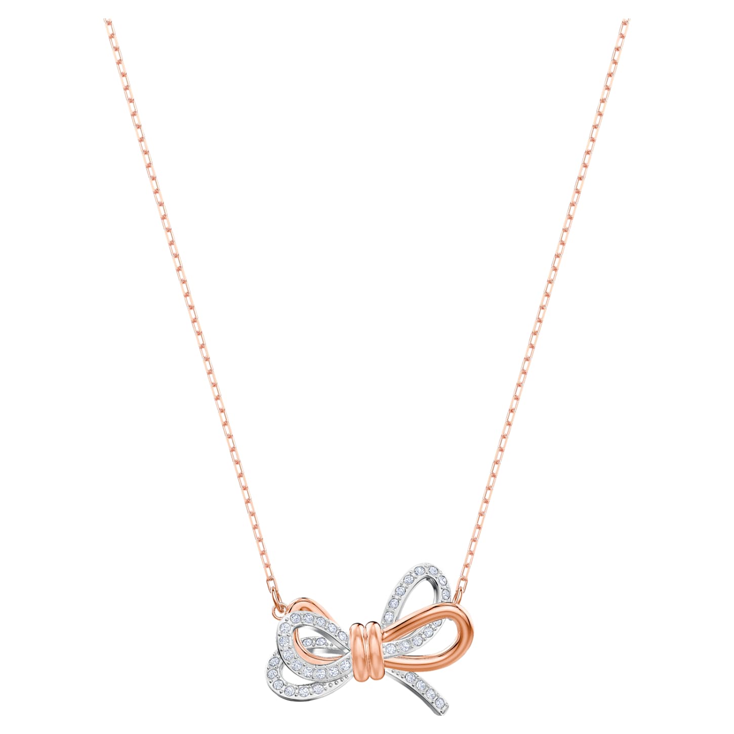 Lifelong Bow pendant Bow, White, Mixed metal finish