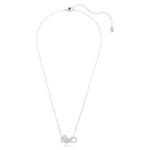 Lifelong pendant Pavé, Bow, White, Rhodium plated - Image 3