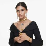 Lucent pendant Octagon shape, Yellow, 18K gold finish - Image 7