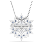 Magic pendant and brooch Snowflake, Blue, Rhodium plated - Image 5