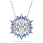 Magic pendant and brooch Snowflake, Blue, Rhodium plated - Image 6