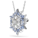 Magic pendant and brooch Snowflake, Blue, Rhodium plated - Image 3