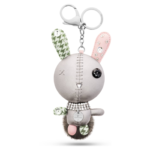 Mathilde bag charm Rabbit, Grey, Stainless steel