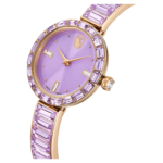 Matrix bangle watch Swiss Made, Crystal bracelet, Purple, Champagne gold-tone finish - Image 5