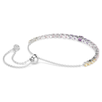 Matrix bracelet Gradient of round cuts, Multicoloured, Rhodium plated - Image 6